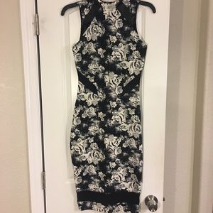 Material Girl black and white dress